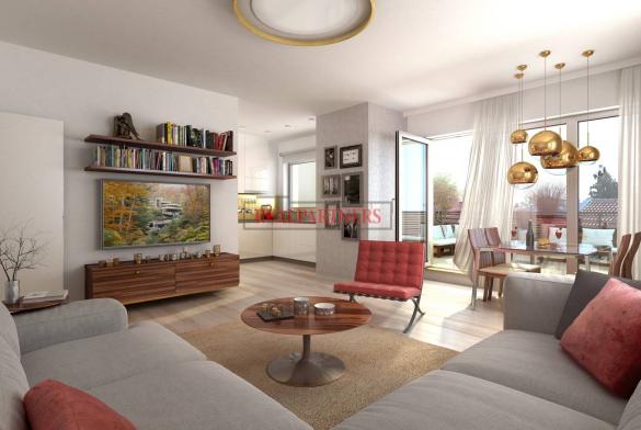 Nový byt 3+kk o ploše 94,3 m² + terasa-balkon 17,1 m² na Praze 6, naproti Divoké Šárce.