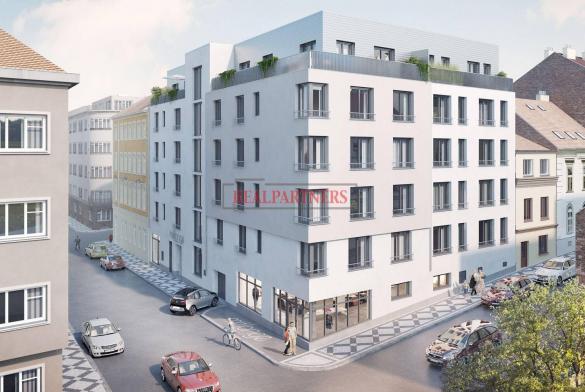 Nový byt 3+kk o ploše 88 m² + 13,1 m² terasa na rozhraní Smíchova a Radlic.