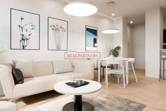Nebytová jednotka - atelier 1+kk o ploše 43,8 m² + 5,6 m² předzahrádka v blízkosti NC Eden.