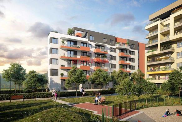 Nový 2+kk o ploše 51,5m + 7,4 m² balkon s výhledem do parku.