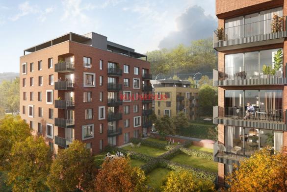 Novostavba 2+kk o ploše 51,9 m² + balkón 4,5 m² ve výstavbě u metra B Invalidovna.