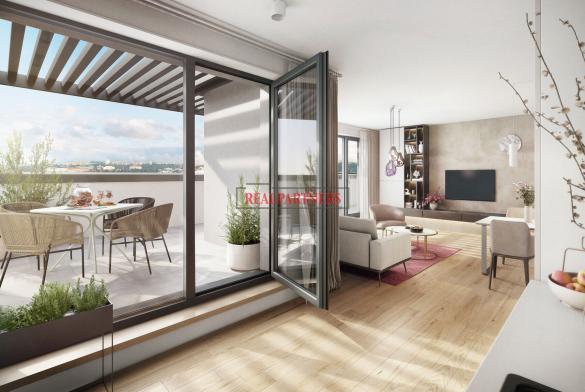 Novostavba bytu 4+kk o ploše 99,7 m² + 9,7 m² balkón ve výstavbě u Roztylského náměstí.