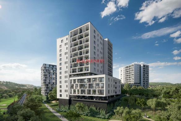 Nový byt 4+kk o ploše 111,4 m² + 12,1 m² balkon v nadčasové novostavbě u Vltavy.