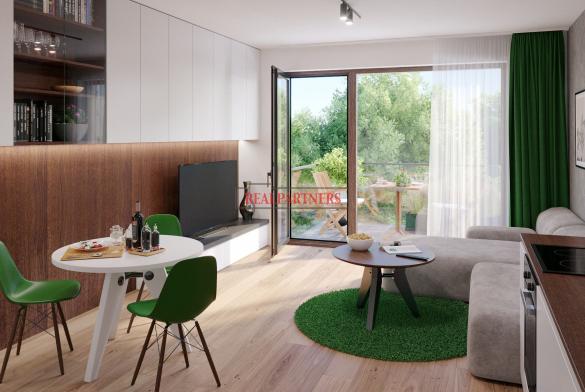 Novostavba bytu 2+kk o ploše 57,5 m² + 5,1 m² balkón ve výstavbě u Roztylského náměstí.